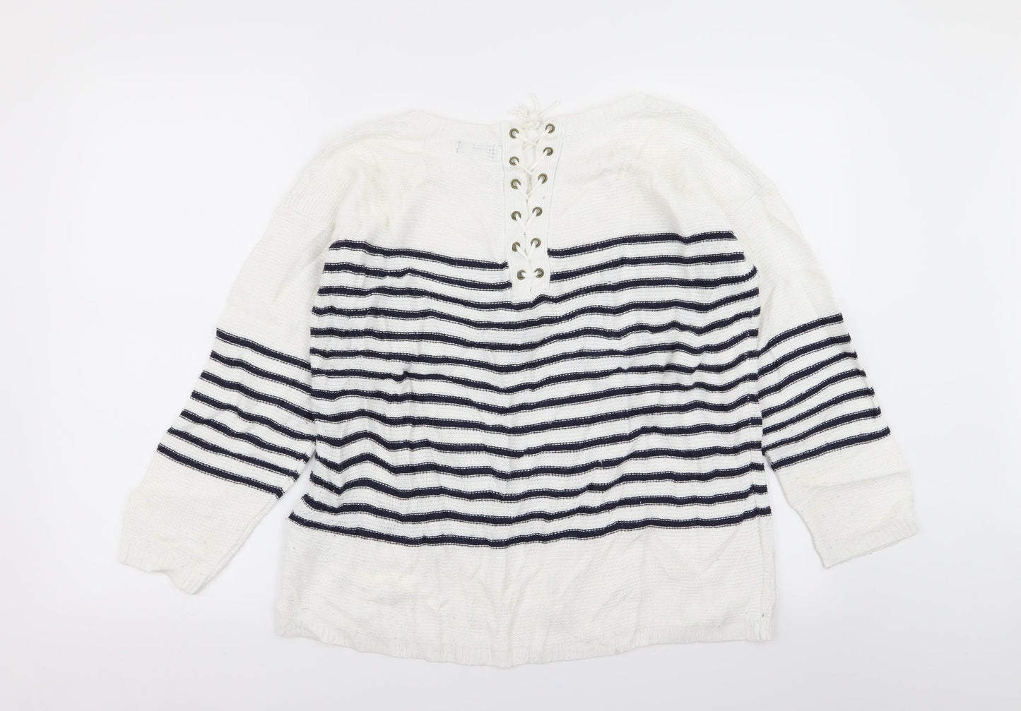 F&F Womens Multicoloured Striped  Pullover Jumper Size 14