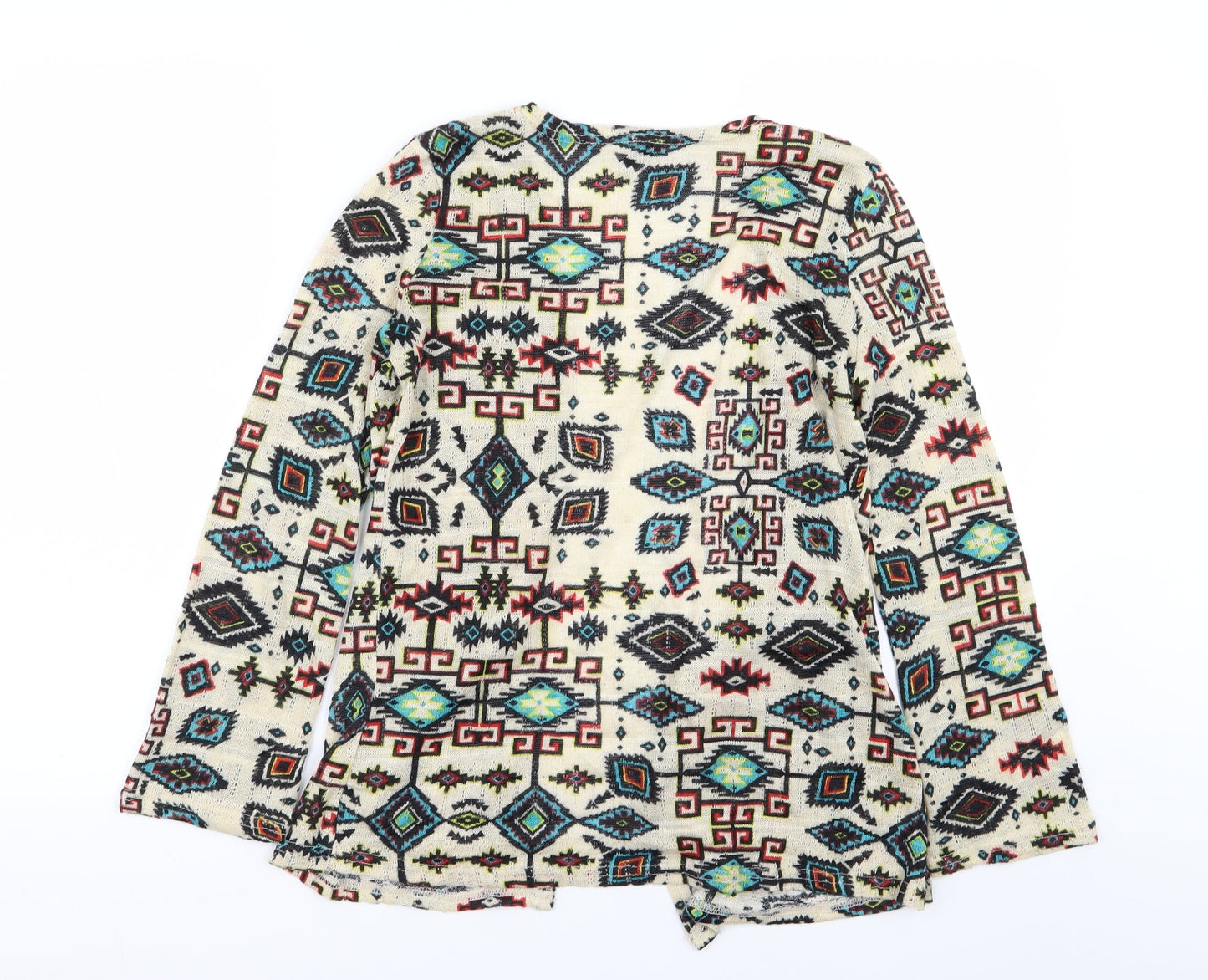 One Love Womens Multicoloured Geometric  Cardigan Jumper Size S