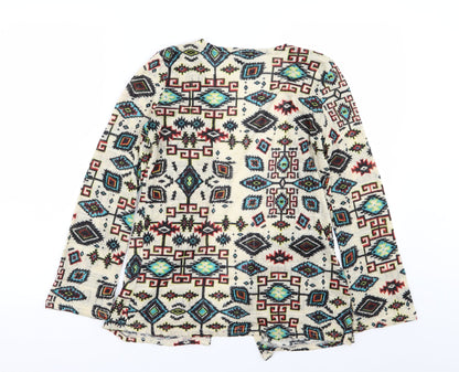 One Love Womens Multicoloured Geometric  Cardigan Jumper Size S
