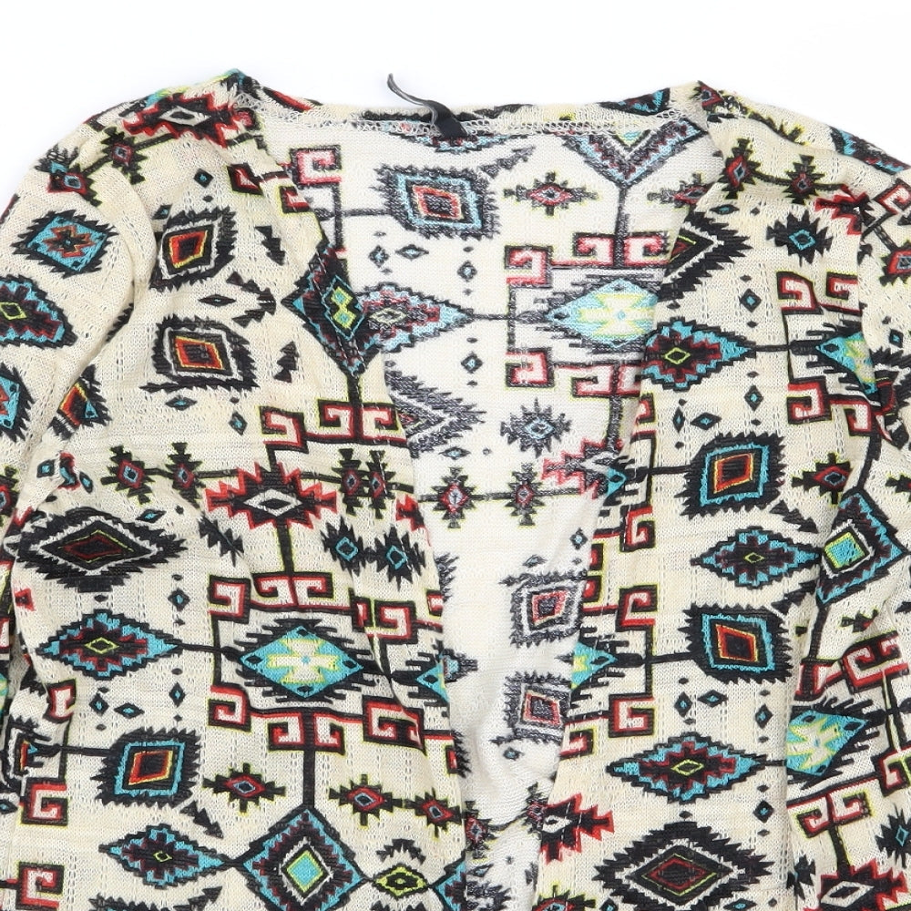 One Love Womens Multicoloured Geometric  Cardigan Jumper Size S
