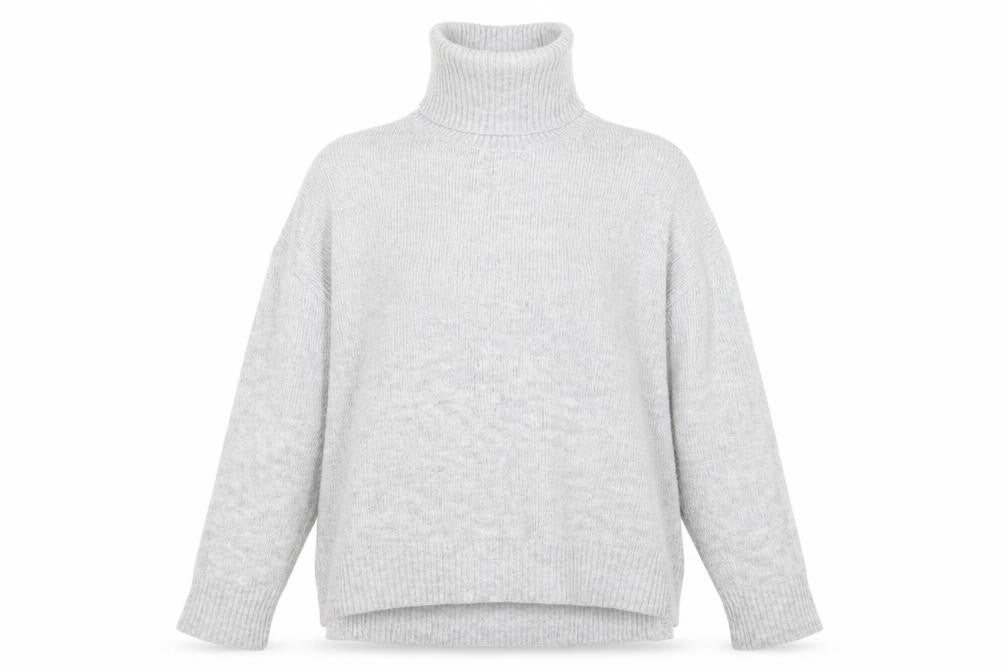 Womens UK Size L Basic Grey Pullover Jumper