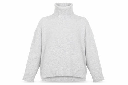 Womens UK Size L Basic Grey Pullover Jumper