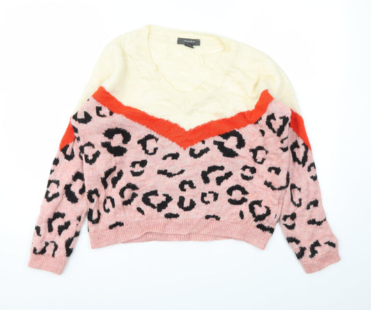 Primark Womens Multicoloured Animal Print  Pullover Jumper Size S