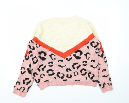 Primark Womens Multicoloured Animal Print  Pullover Jumper Size S