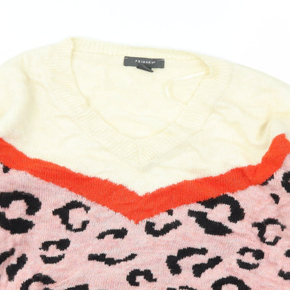 Primark Womens Multicoloured Animal Print  Pullover Jumper Size S