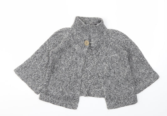 Womens UK Size 12 New Look Grey Cardigan Jumper