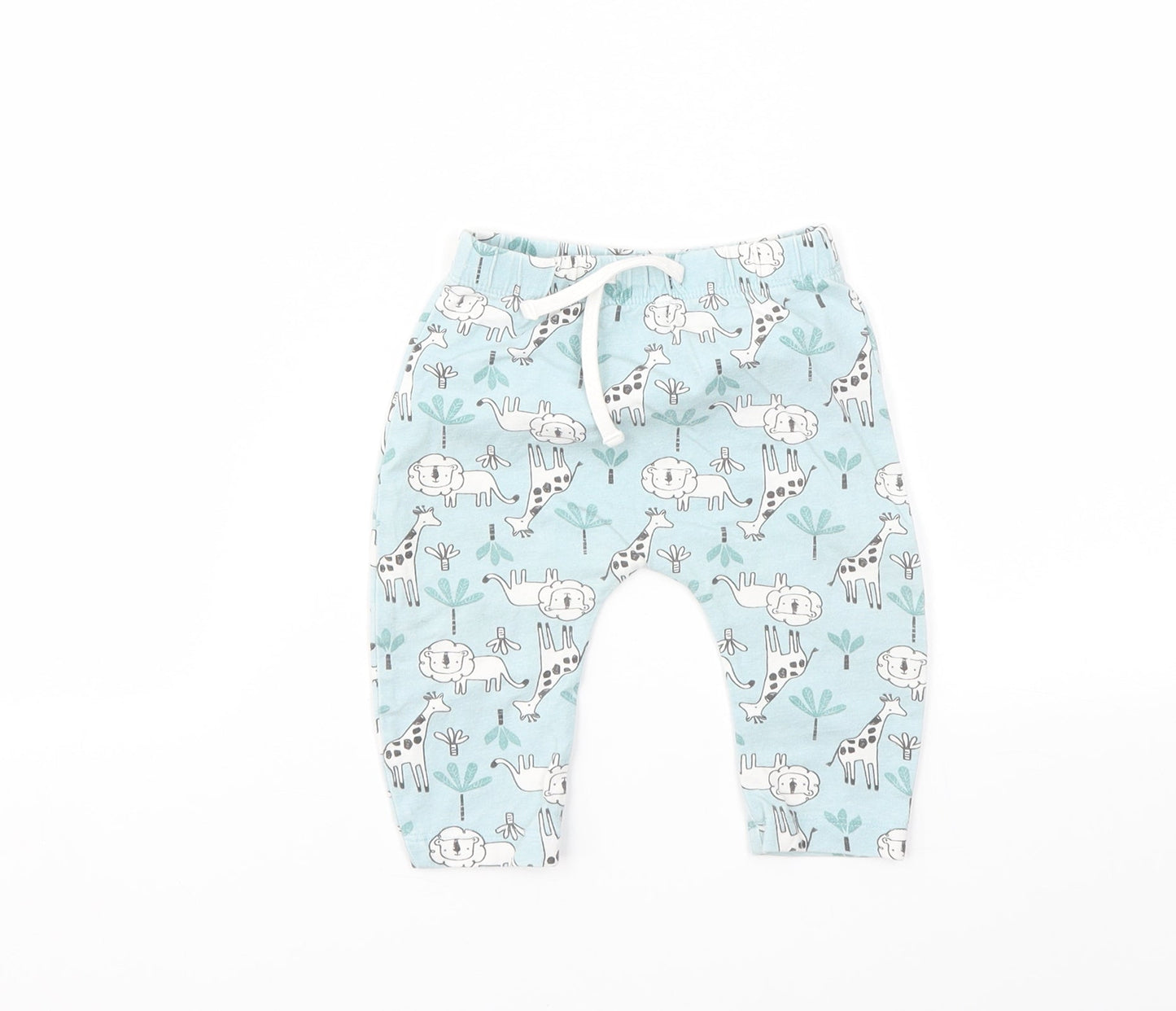 Matalan Boys Blue Animal Print  Capri Leggings Size 3-6 Months