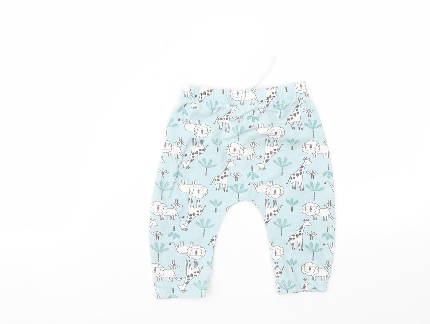 Matalan Boys Blue Animal Print  Capri Leggings Size 3-6 Months