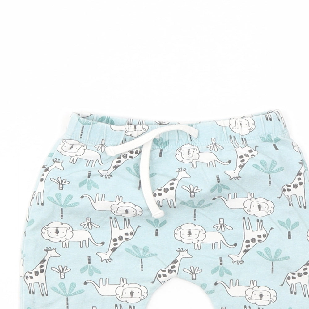 Matalan Boys Blue Animal Print  Capri Leggings Size 3-6 Months