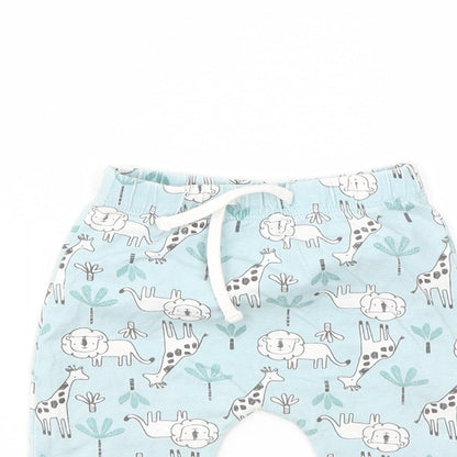Matalan Boys Blue Animal Print  Capri Leggings Size 3-6 Months