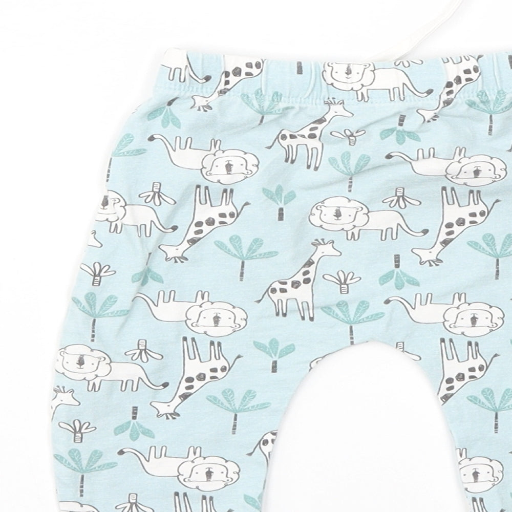 Matalan Boys Blue Animal Print  Capri Leggings Size 3-6 Months