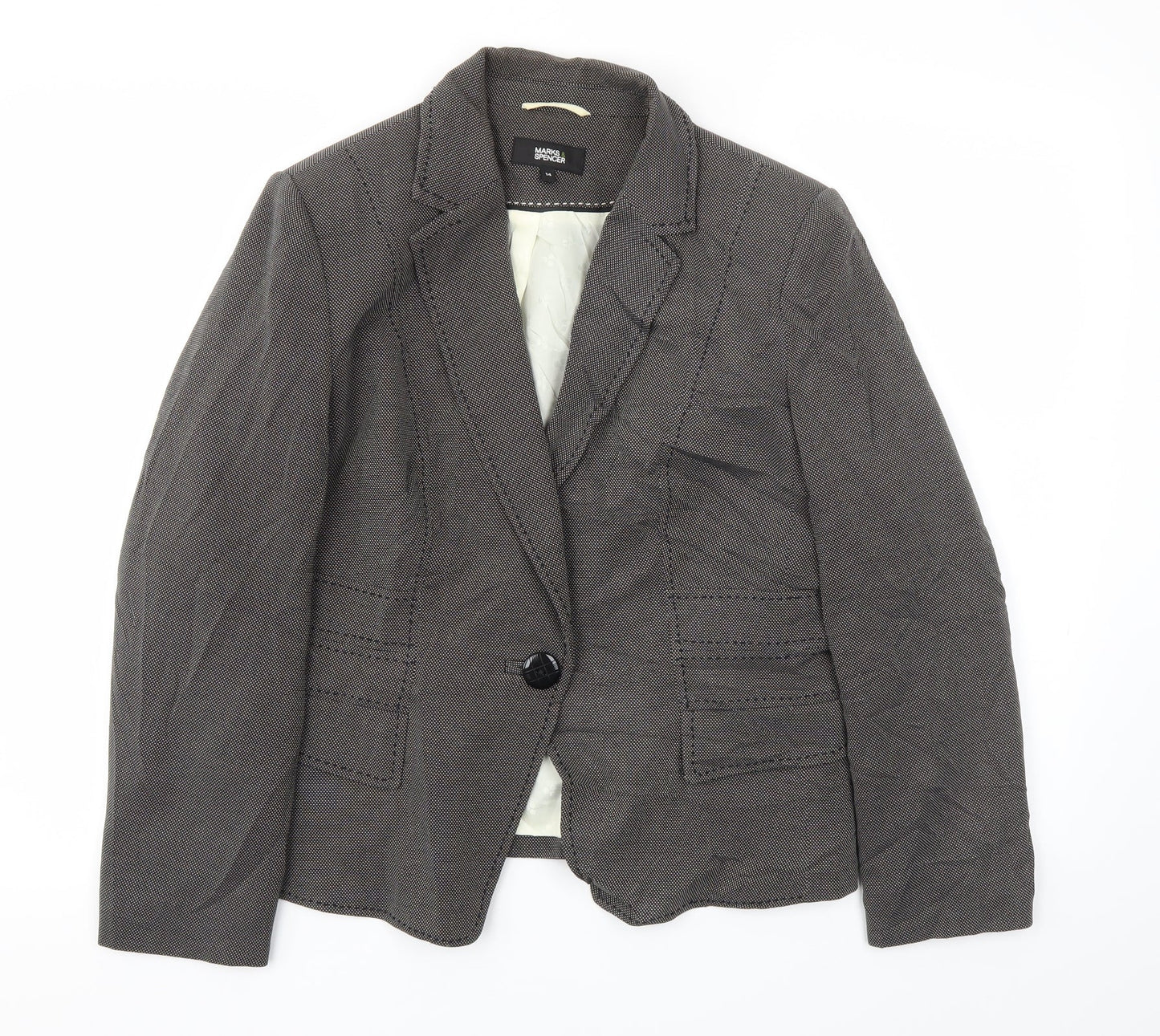 Womens UK Size 14 M&S Grey Jacket