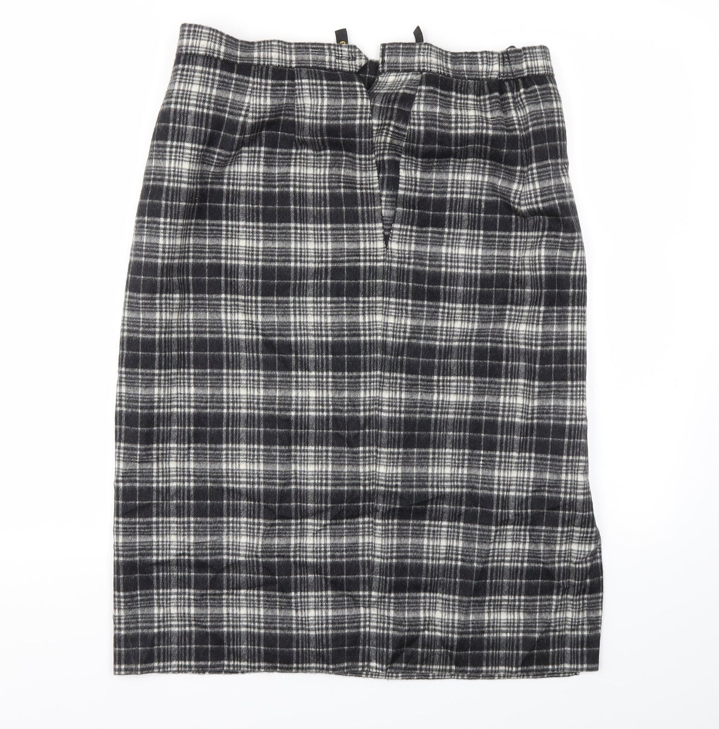 Gorray Womens Black Check  A-Line Skirt Size 14
