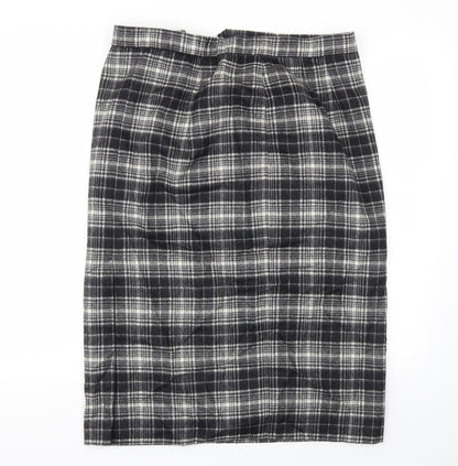Gorray Womens Black Check  A-Line Skirt Size 14