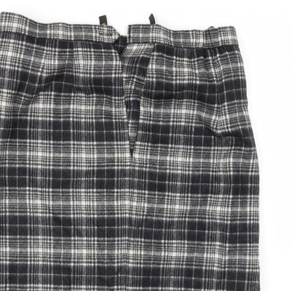Gorray Womens Black Check  A-Line Skirt Size 14