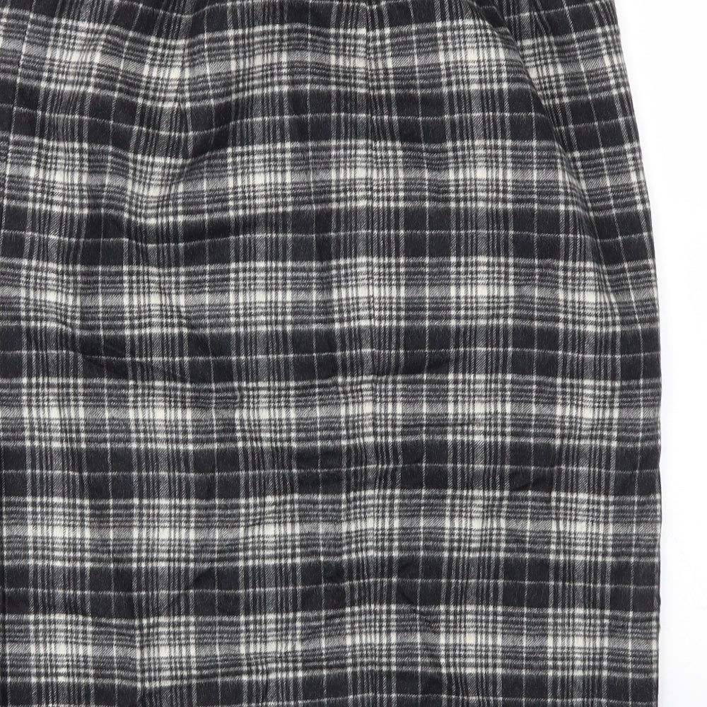 Gorray Womens Black Check  A-Line Skirt Size 14