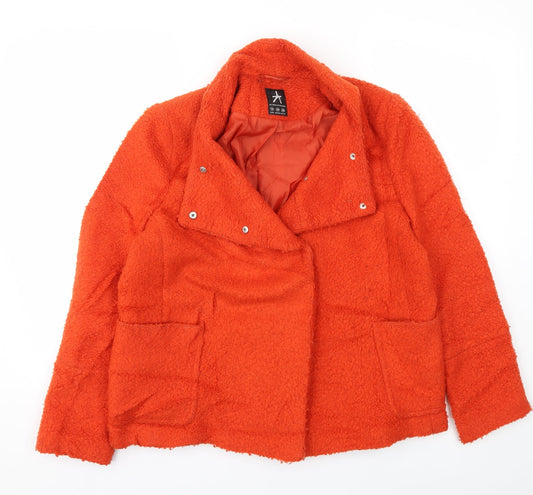 Primark Womens Orange   Jacket Coatigan Size 10
