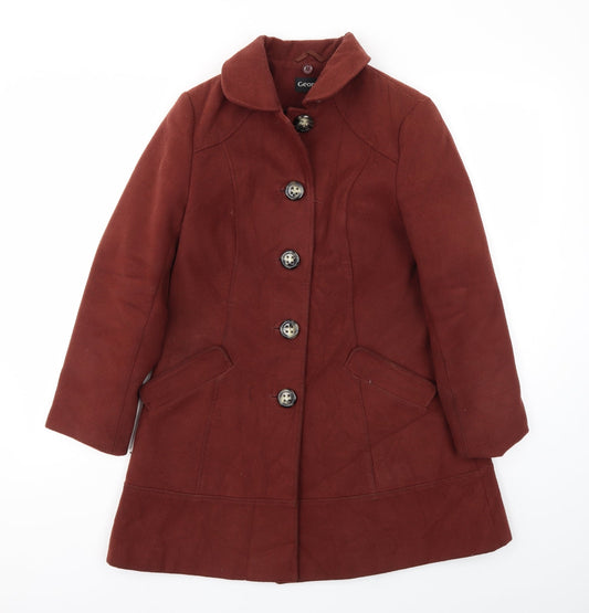 George Womens Brown   Jacket Coat Size 8