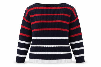 Marks & Spencer Womens Blue Striped  Pullover Jumper Size M