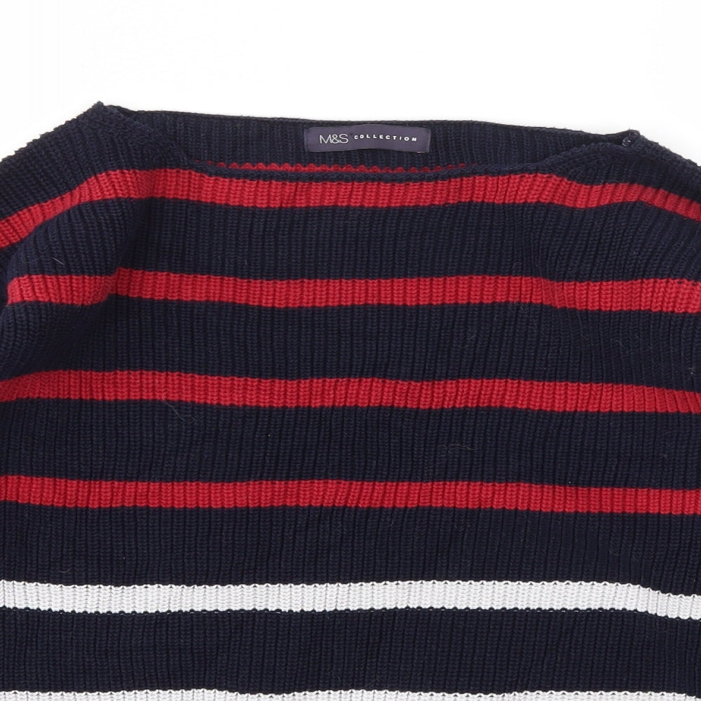 Womens UK Size M M&S Blue Pullover Jumper