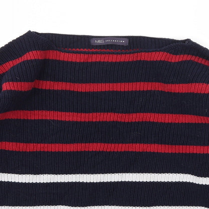 Womens UK Size M M&S Blue Pullover Jumper