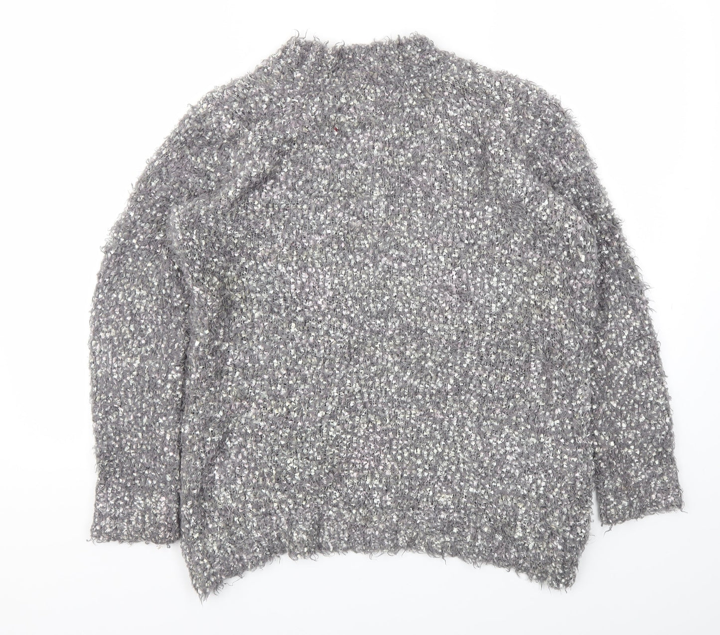 Womens UK Size S BM Grey Cardigan Jumper