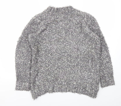 Womens UK Size S BM Grey Cardigan Jumper