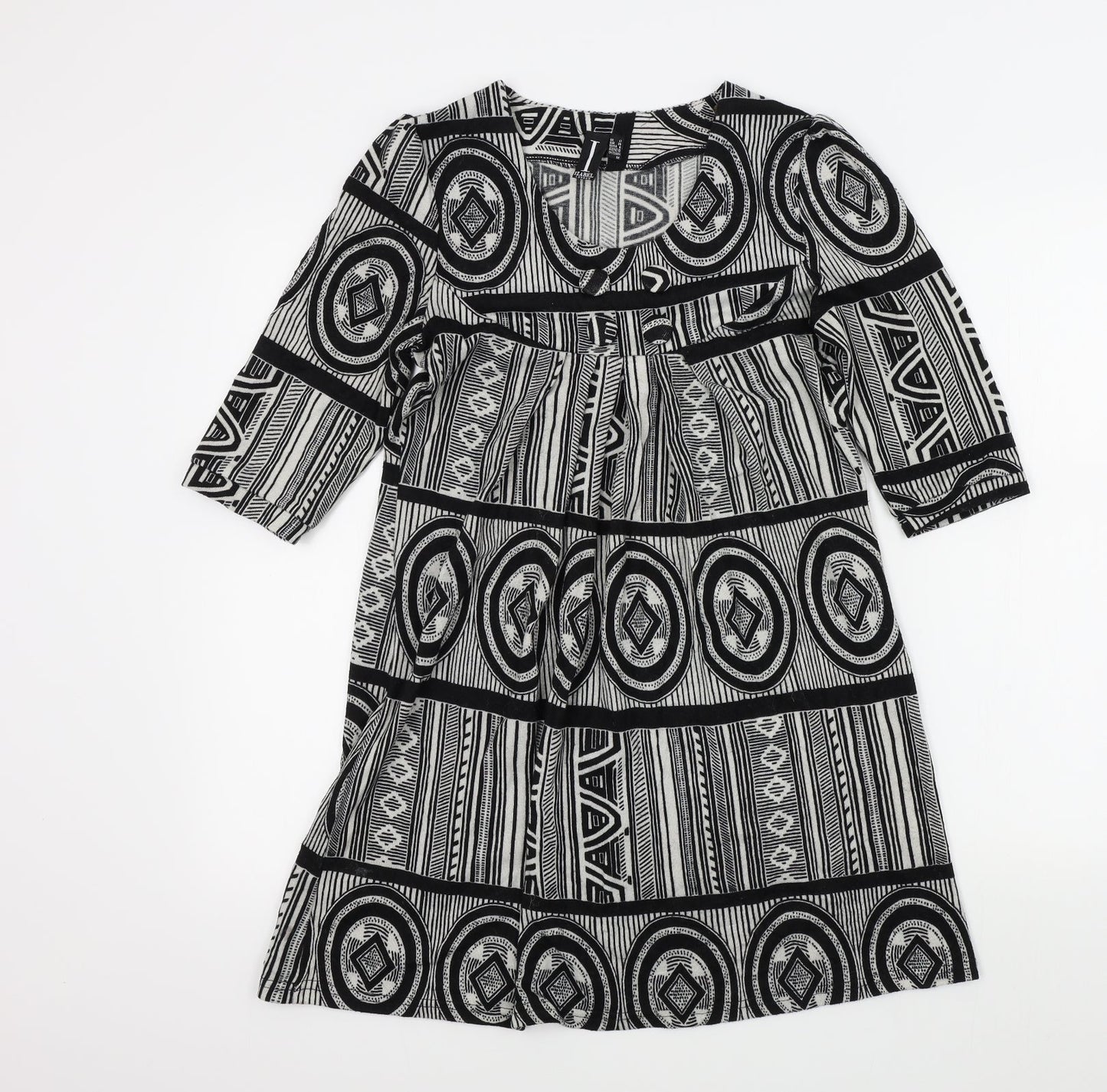 izabel Womens Black Colourblock  A-Line  Size 10