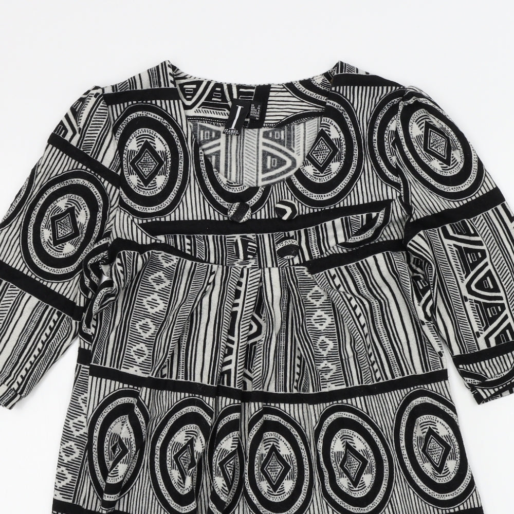 izabel Womens Black Colourblock  A-Line  Size 10