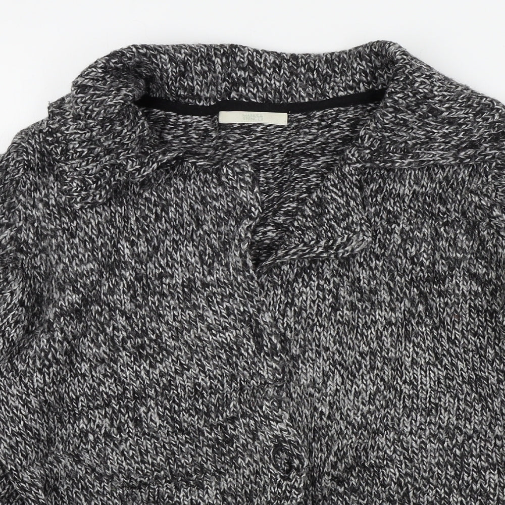 Womens UK Size 16 M&S Black Cardigan Jumper