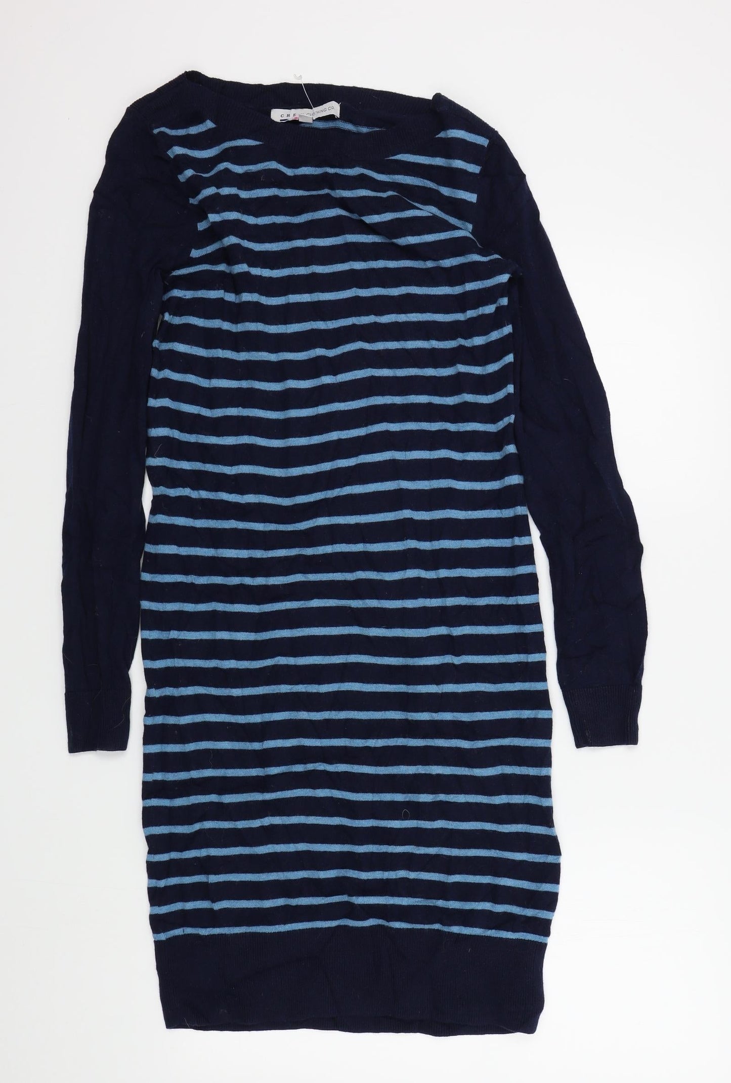 Crew Clothing Womens Blue Striped  Jumper Dress