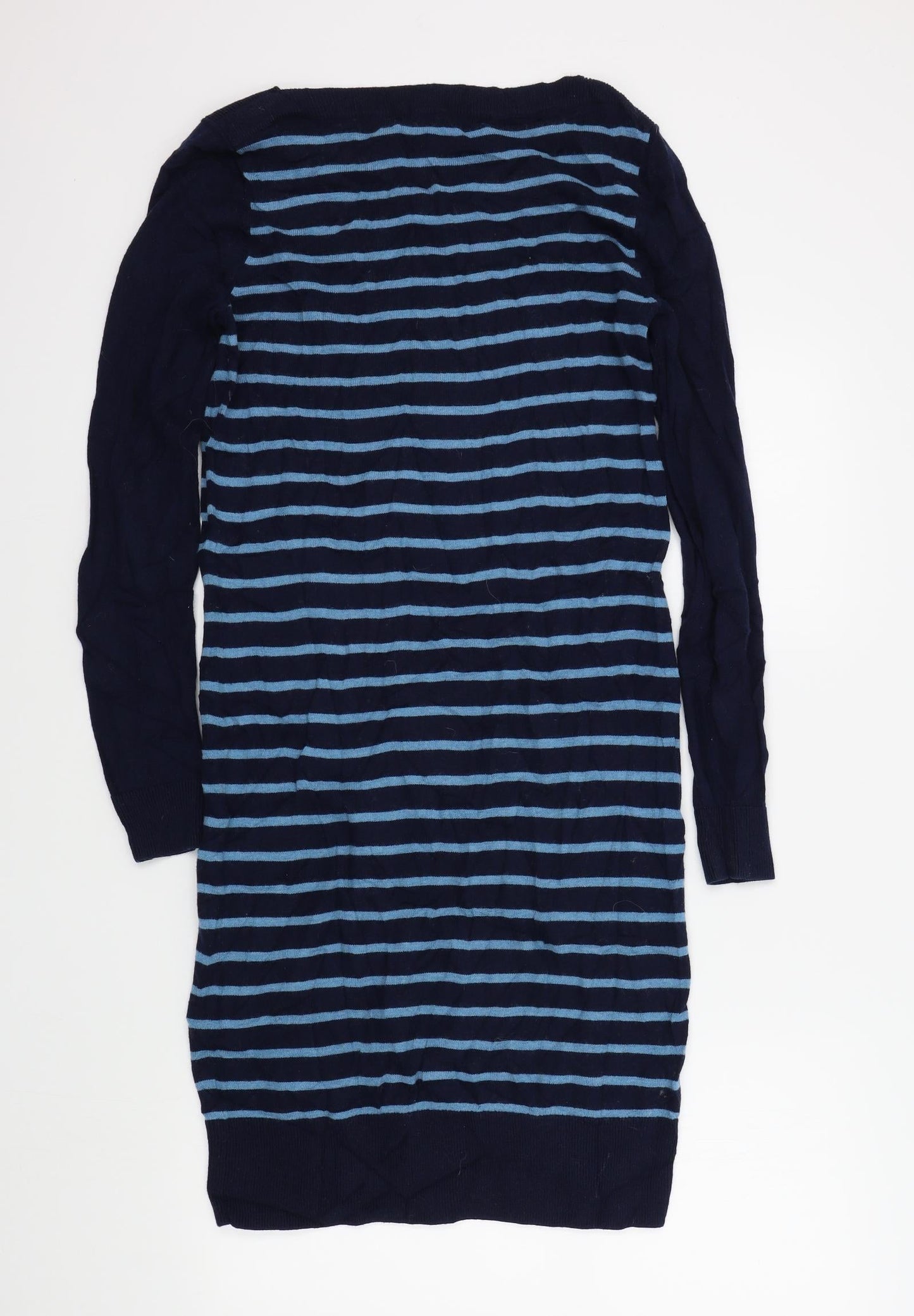 Crew Clothing Womens Blue Striped  Jumper Dress