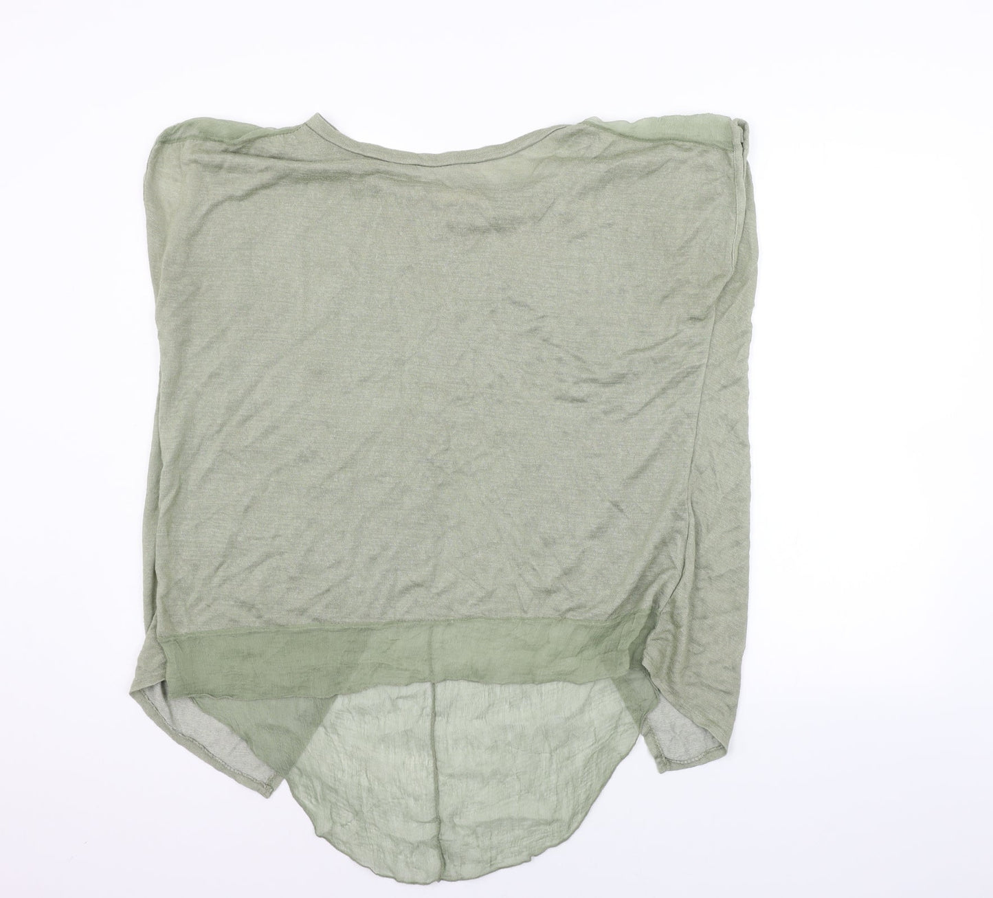 Ambra Womens Green   Basic T-Shirt Size XL
