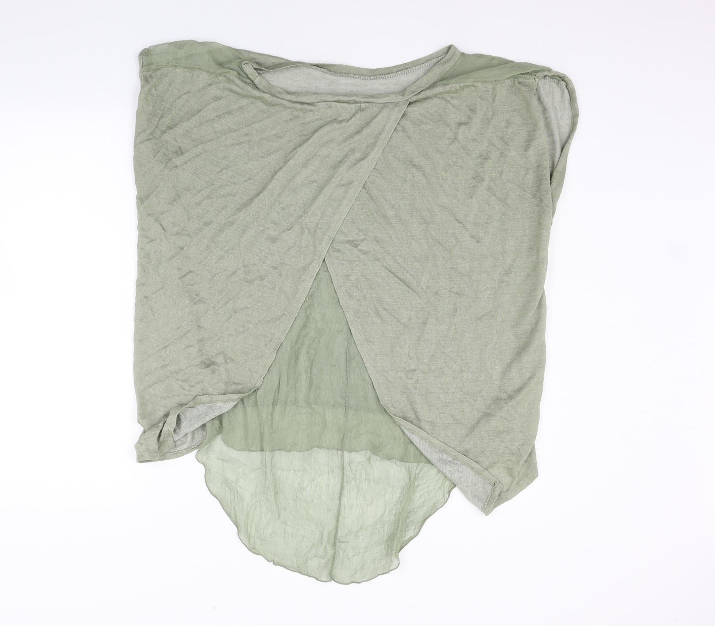 Ambra Womens Green   Basic T-Shirt Size XL