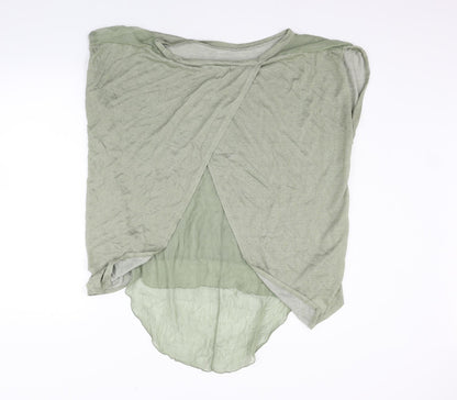 Ambra Womens Green   Basic T-Shirt Size XL