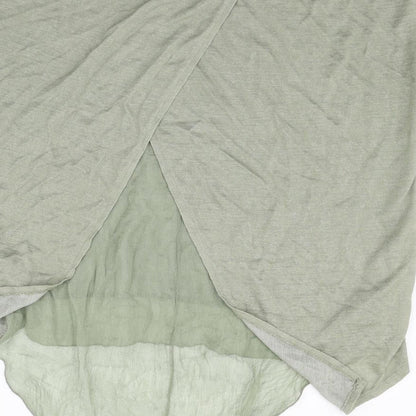 Ambra Womens Green   Basic T-Shirt Size XL