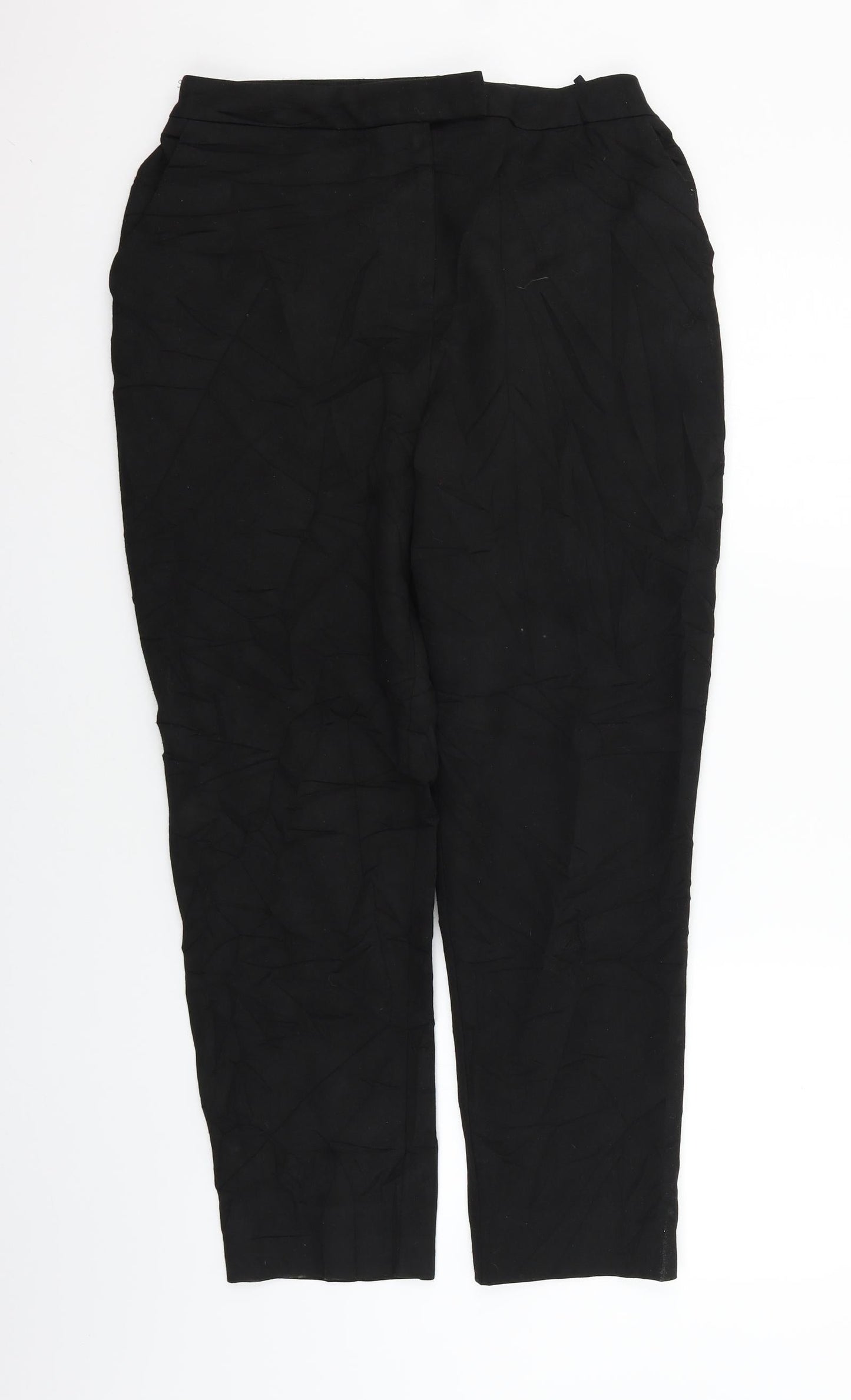 Warehouse Womens Black   Trousers  Size 14 L25 in