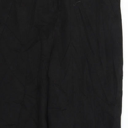 Warehouse Womens Black   Trousers  Size 14 L25 in