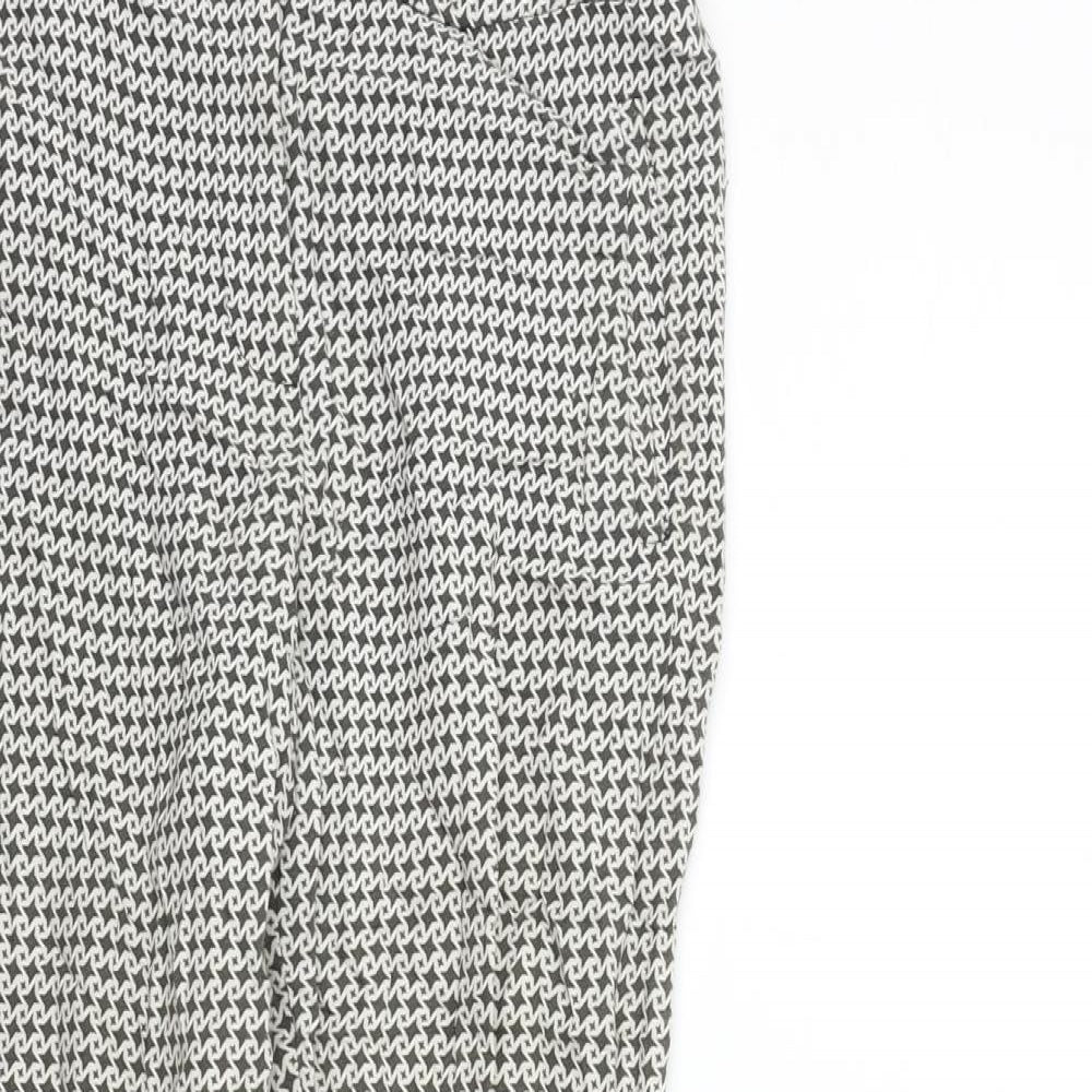 Womens UK Size 8 Dorothy Perkins Regular Fit  Silver Trousers
