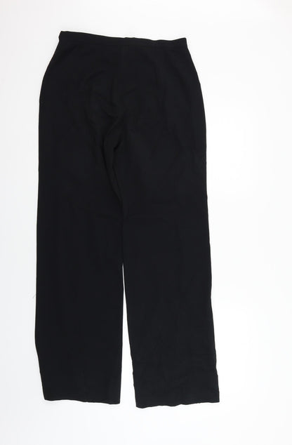 Womens UK Size 16 Preworn Regular Fit  Black Trousers