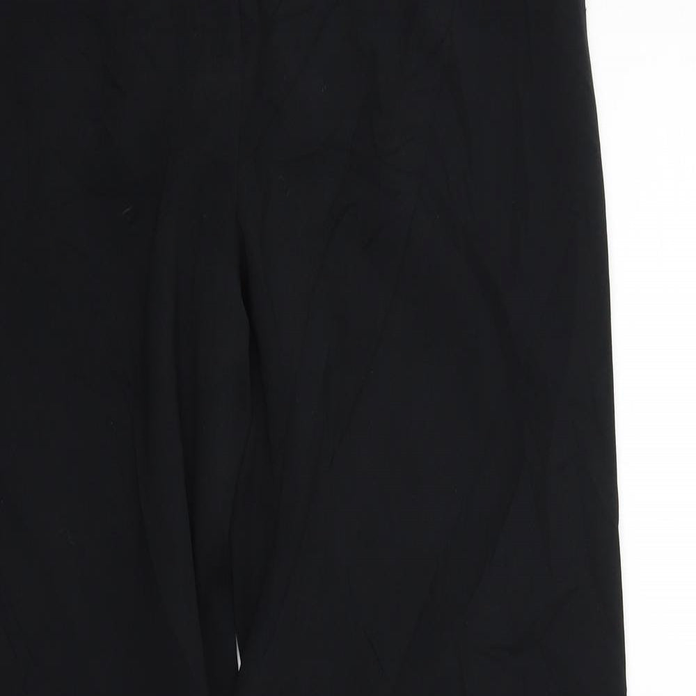 Womens UK Size 16 Preworn Regular Fit  Black Trousers