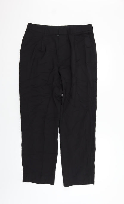 Womens UK Size 34 in Marks and Spencer Regular Fit  Black Trousers