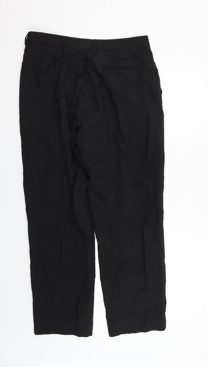Womens UK Size 34 in Marks and Spencer Regular Fit  Black Trousers