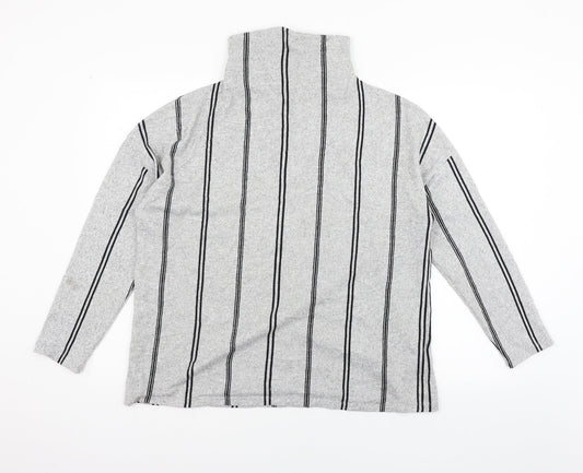 F&F Womens Grey Striped  Pullover Jumper Size 14