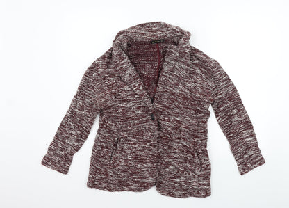 Womens UK Size S Stradivarius Red Cardigan Jumper