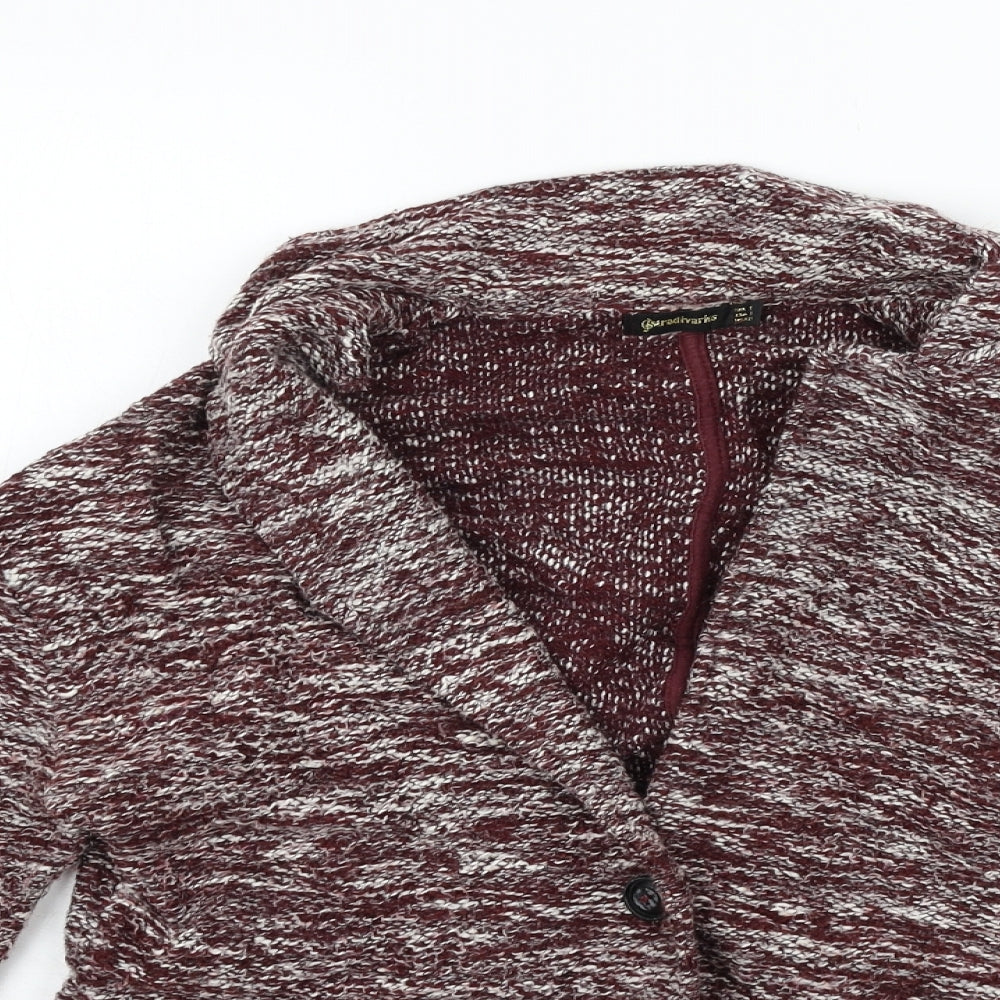 Womens UK Size S Stradivarius Red Cardigan Jumper