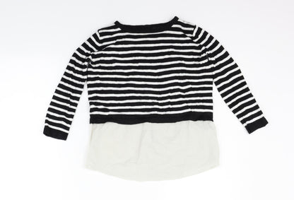 Atmosphere Womens Black Striped  Pullover Jumper Size 6