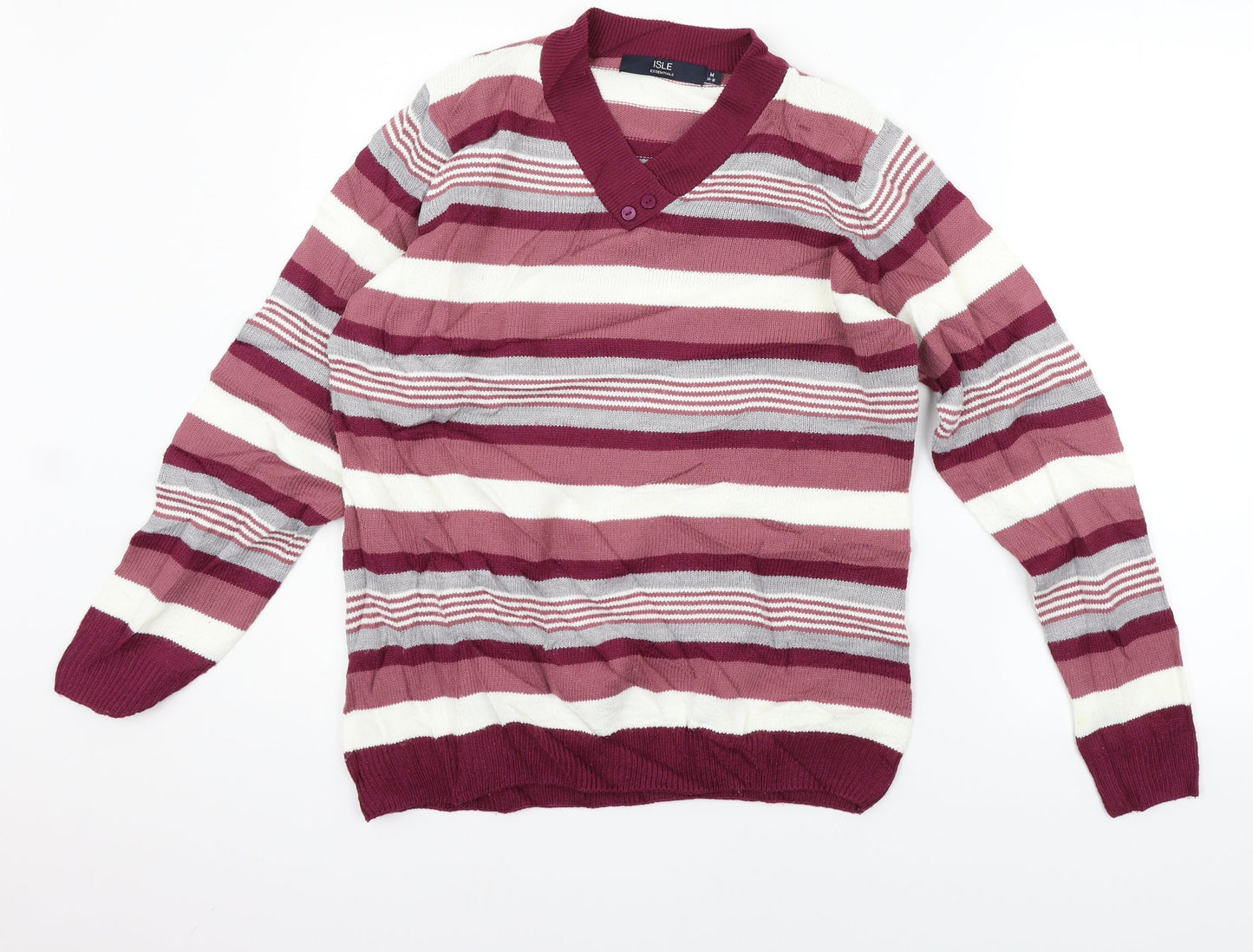 EWM Womens Purple Polka Dot  Pullover Jumper Size M