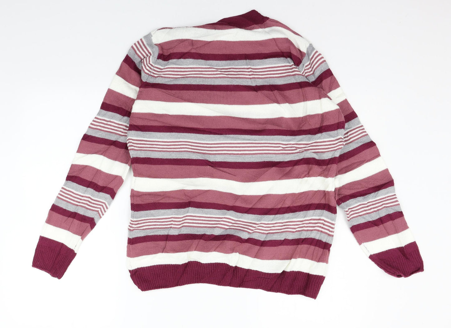 EWM Womens Purple Polka Dot  Pullover Jumper Size M