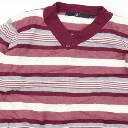 EWM Womens Purple Polka Dot  Pullover Jumper Size M